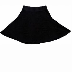 LOFT Black Flowy A-Line Skirt